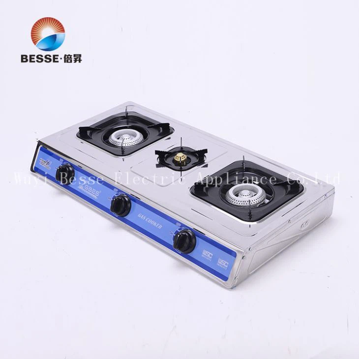 Square Waterpan Gas Stove Stainless Steel